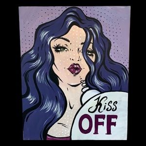 SALE!!! Kiss off original painting.  2